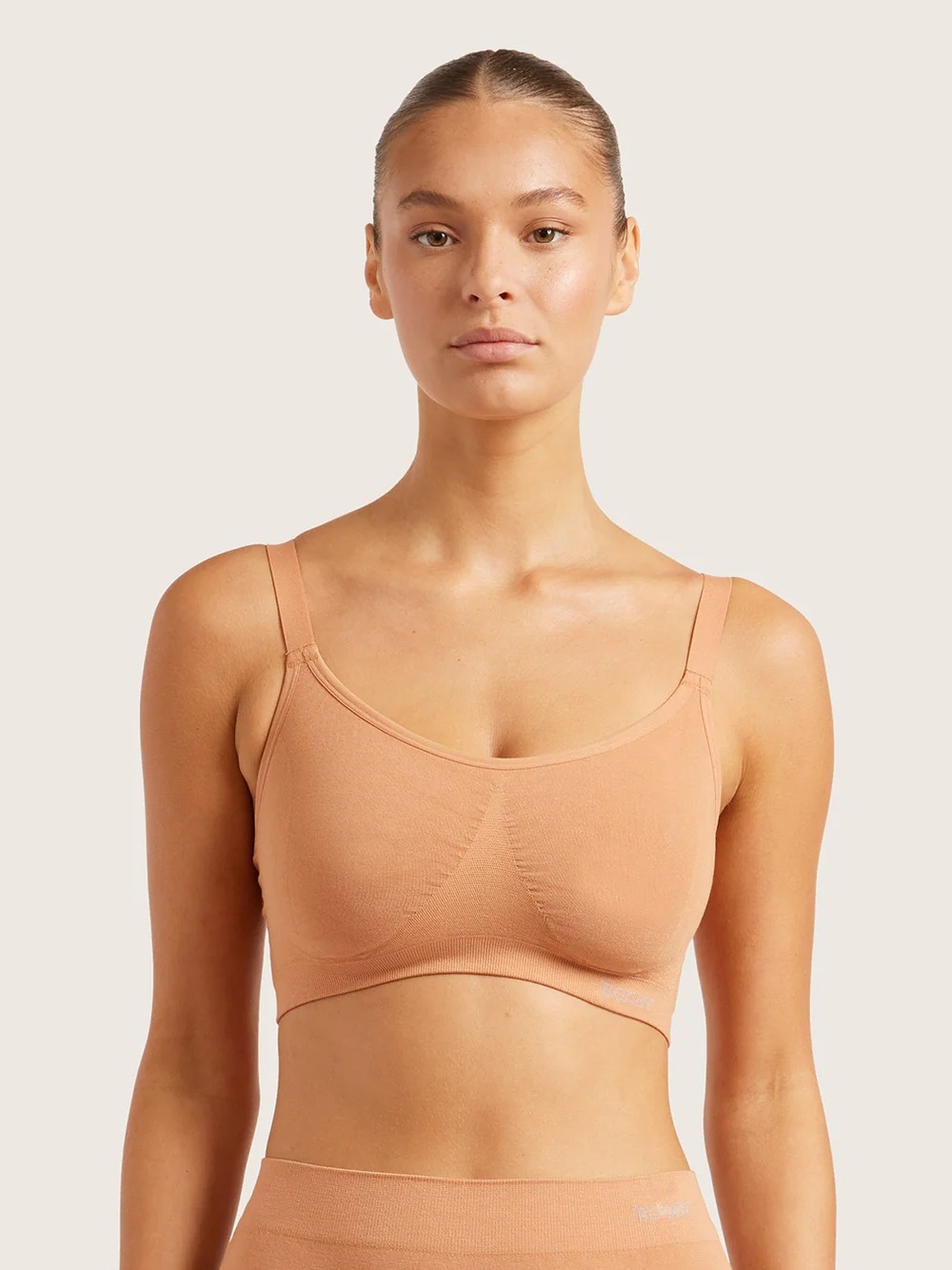 EUC BOODY Full Bust Wireless Bra Dune Beige Size Medium - Picture 5 of 6